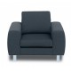 LIAM modern chair, cloth, Anthracite