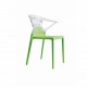 Polycarbonate chair CHAIR EGO-K Green-Transparent