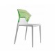 Chaise Polycarbonate CHAISE PERSONNALISABLE EGO-S Vert/blanc