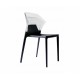 Polycarbonate chair CHAIR CUSTOM EGO-S Black / Clear