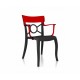 Polycarbonate chair CHAIR CUSTOM OPERA-K Transparent Red / Black