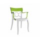 Chaise Polycarbonate CHAISE PERSONNALISABLE OPERA-K Vert/blanc