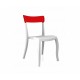 Polycarbonaat stoel VOORZITTER CUSTOM HERA-S Rood / Wit