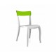 Policarbonato sedia CUSTOM HERA-S verde / bianco