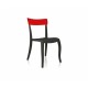Chaise Polycarbonate CHAISE PERSONNALISABLE HERA-S Rouge transparent/Noir
