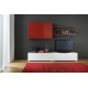 Horizontal Customizable TV stand up M Red