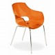 Polycarbonate chair CHAIR OPAL transparent or opaque Orange transparent
