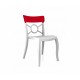 Chaise Polycarbonate CHAISE PERSONNALISABLE OPERA-S  Rouge/blanc
