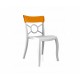 Policarbonato sedia CUSTOM OPERA-arancio S / Bianco
