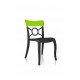 Chaise Polycarbonate CHAISE PERSONNALISABLE OPERA-S  Vert/anthracite