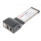 Firstcom ExpressCard Combo USB 2.0 + 2x FireWire 400 (IEEE 1394a) Adaptateur série