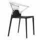 Chaise Polycarbonate CHAISE EGO-K Noir-Transparent