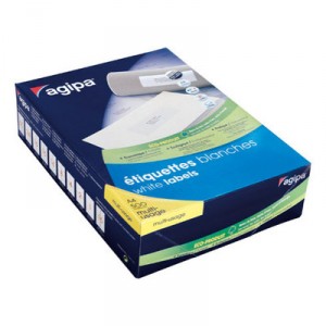 APLI Paper supply company 7000 white labels Agipa 105x42mm box
