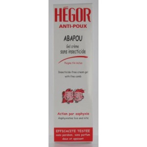 HEGOR Abapou gel crème anti-poux sans insecticide tube de 100ml + peigne fin