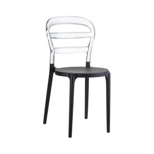 Polycarbonate Chair CHAIR SENSO Black / Transparent