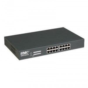 De 16 puertos Gigabit Edge-Core SMCGS16 SMC EZ Interruptor - Conmutador - 16 puertos - Ethernet, Fast Ethernet, Gigabit Ethernet