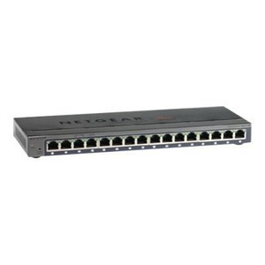 NETGEAR ProSafe Plus GS116E 16-port Gigabit Ethernet Switch - commutateur - 16 ports - non g&eacute;r&eacute; - Or... (GS116E100PES)