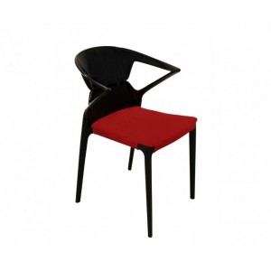 Chaise Polycarbonate COUSSIN CONFORT pour chaise EGO-K Simili-cuir Rouge