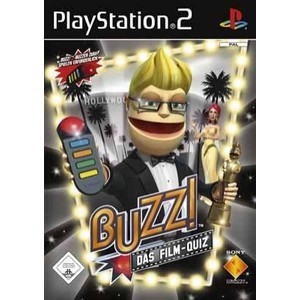 PS2 zumbido de Juego - Movie Quiz + 4 Buzzers - PlayStation 2