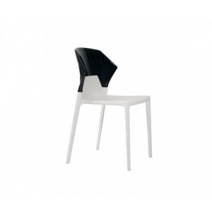 Polycarbonate Chair CHAIR CUSTOM EGO-S Black / White