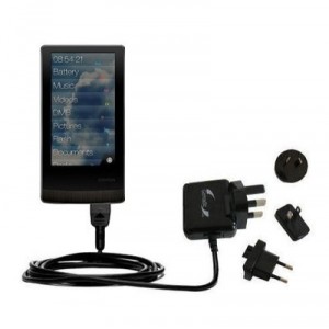 Internationale Charger Cowon D3 - von Gomadic mit TipExchange (Austausch-tip) Akkuladegerät