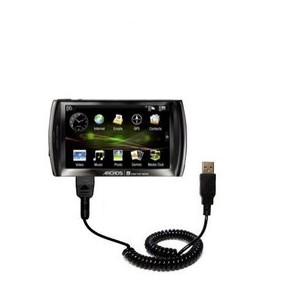 USB cable Accordion for Archos 5 (500 GB) with capacity Hot Sync and charger - brand Gomadic with technology "Ti".