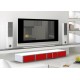 Table basse design SOFTYBOX modulable Rouge