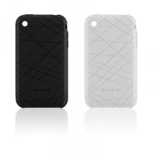 Belkin Silicone Sleeve iPhone 3GS/3G Texturouge Weiss Schwarz Soft Case