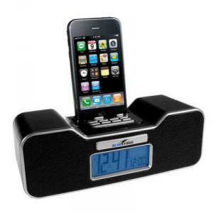 BLUESTORK bikini negro con función de despertador Radio Reloj iPod Dock sistema de altavoces, Radio Reloj