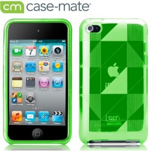 Caso Yerba Case-Mate - Caso Gelli - Funda protectora para el iPod de Apple 4ta generación - Verde (motivo triángulo)