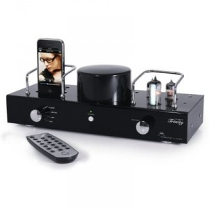 Fatman iTube Carbon Trinity - tube amp with an integrated iPod dock and speaker system speakers