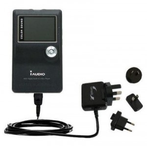 Internationale Charger Cowon iAudio X5 - von Gomadic mit TipExchange (Austausch-End)-Adapter