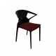 Chaise Polycarbonate COUSSIN CONFORT pour chaise EGO-K Simili-cuir Marron