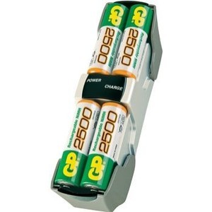 Batería, cargador de baterías GP GP Batteries - POWERBANK M510 Cargador de 3 horas - 4 pilas recargables AA / 2500 mAh NiMH -