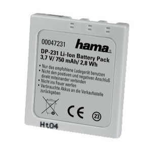 Hama Li-Ion-Akku DP-231 geeignet (4007249472311) f&uuml;r Fuji, Pentax (Entspricht NP-40 / D-LI8)