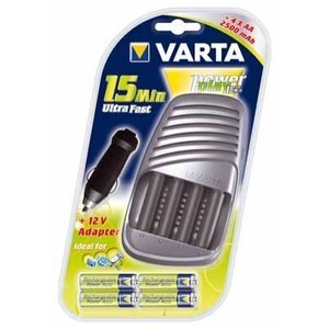 Battery, Battery Charger, Car Adapter Varta Power Play 15 Minutes Ultra Fast Charger (4xAA 2.500mAh 12 Ad V