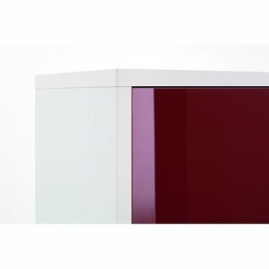 Commode et armoire COMMODE LARISSA  2 portes/4 tiroirs  larissa blanc/rouge