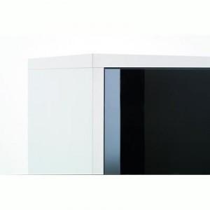 Commode et armoire COMMODE LARISSA  2 portes/4 tiroirs  larissa blanc/noir 