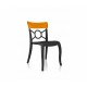 Polycarbonate chair CHAIR CUSTOM S OPERA-Orange / Charcoal