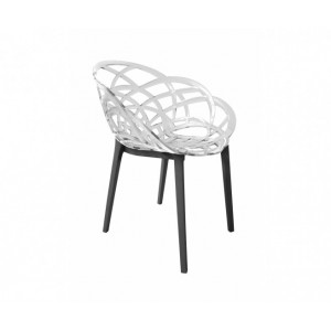 Polikarbonatas kede kede dizainas FLORA Individualizuotos Balta / Juoda