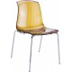 Moderner Stuhl transparent gelb Polycarbonat ALLEGRA