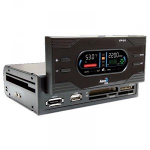 Aerocool - FP-01 - Multifunktions-Panel - Kartenleser - USB / e-SATA
