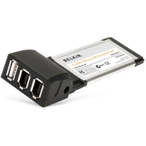 Belkin USB 2.0 and FireWire ExpressCard - USB / FireWire - ExpressCard/34 - Firewire - 2 in. ... (F5U506EA) s Adapter