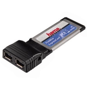 Hama - 39766 - Express Card Firewire 2 Anschlüsse - bis zu 400 Mbit / s Serial Adapter