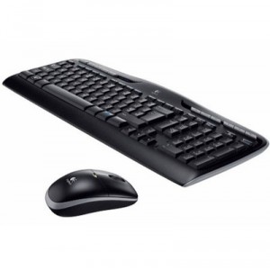 Logitech Wireless Desktop MK300 - Keyboard - wireless - RF - mouse - USB wireless receiver - English... (920001633) Clavier, So