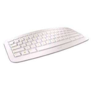 Microsoft Arc Wireless Keyboard USB Tastatur Wei&szlig; (J5D00027) Tastatur