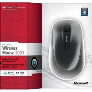Microsoft MS Wireless Mouse 2000 2.4 GHz Wireless Blue Track (36D00004) Mouse