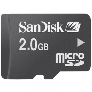 Sandisk Micro SD / TransFlash 2GB Speicherkarte + SD Adapter (SAMSD2GB)