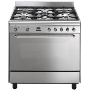 Smeg CG90X combustible dual (Gas Electric) Range