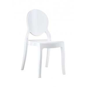 White Polycarbonate Chair CHAIR ELIZABETH